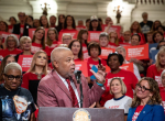 October 4, 2023: Senator Anthony H. Williams joined colleagues and Moms Demand Action Executive Director Angela Ferrell-Zabala and Over 100 Gun Safety Advocates at Statehouse to Call for Action on Gun Safety During Annual Advocacy Day.